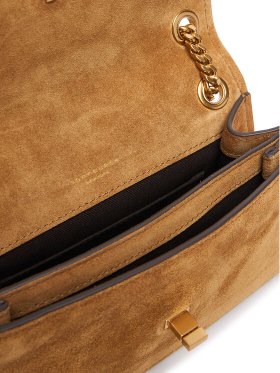 Tory Burch Сумка Tory Burch Kira Turnlock Suede Mini Bag 178150 Коричневий