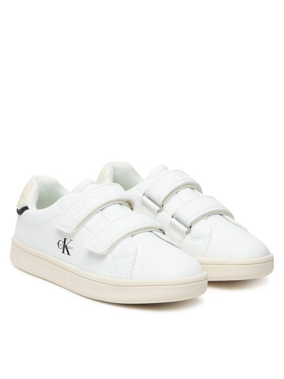 Calvin Klein Sneakersy Calvin Klein Low Cut Velcro Sneaker V1X9-83440-1355 S Biela