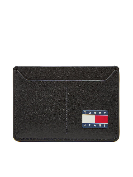 Tommy Jeans Θήκη πιστωτικών καρτών Tommy Jeans Tjm Heritage Leather Cc Holder AM0AM13410 Μαύρο