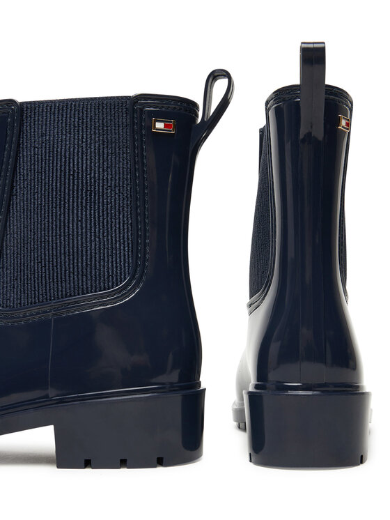Tommy Hilfiger Gumijas zābaki Tommy Hilfiger Flag Hardware FW0FW08966 Tumši zils