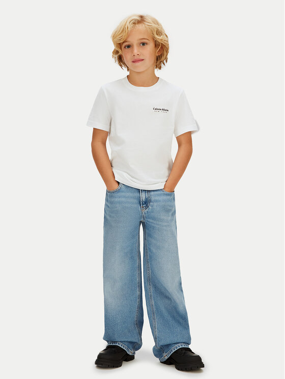 Calvin Klein Jeans Calvin Klein Jeans Camiseta Minimal Logo IB0IB02608 Blanco Regular Fit