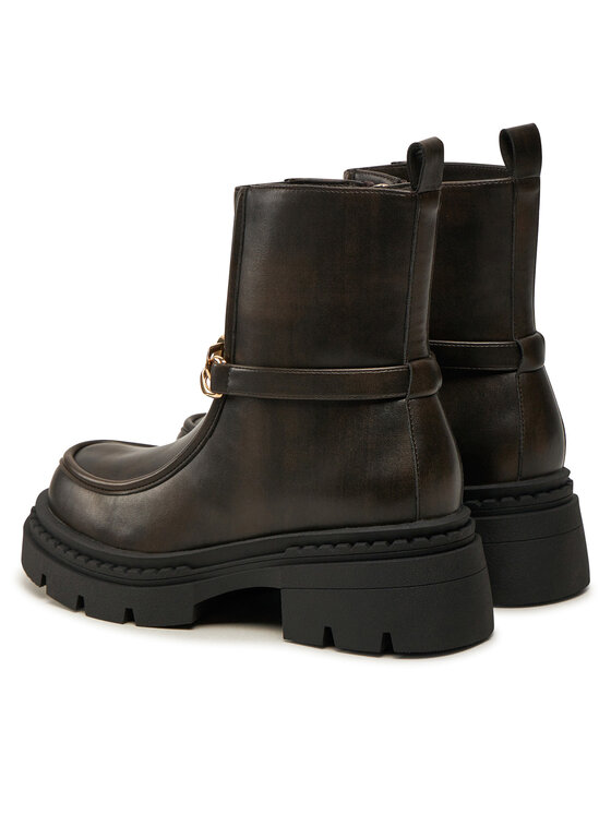 TWINSET Polokozačky TWINSET 242TGT110 Hnědá