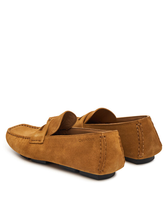 Calvin Klein Mocassini Calvin Klein Square Driver Suede HW0HW02844 Marrone
