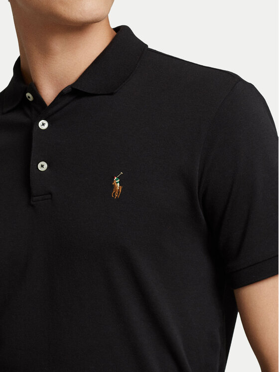 Polo Ralph Lauren Polo Ralph Lauren Polo majica Ssl 710713130001 Črna Slim Fit
