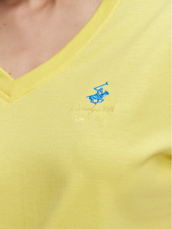 Beverly Hills Polo Club Beverly Hills Polo Club Camiseta P-SS26W-TS5165188 Amarillo Regular Fit