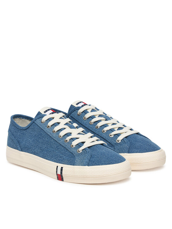 Tommy Jeans Tenis superge Tommy Jeans Archive Y2K Lace Up Denim EM0EM01751 Modra