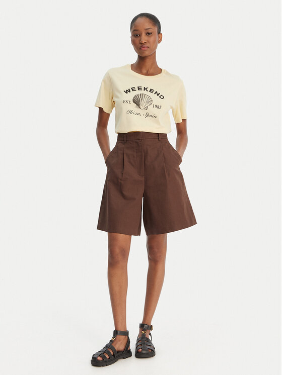 Weekend Max Mara Weekend Max Mara T-shirt Bora 2615971042 Giallo Regular Fit