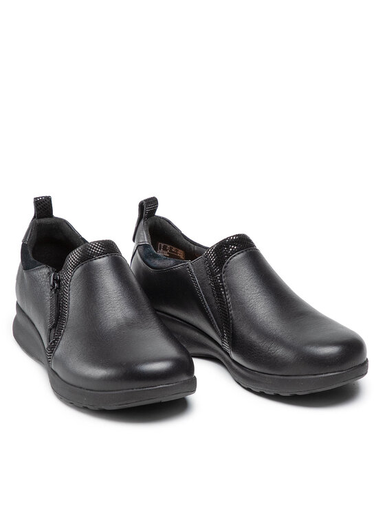Clarks Poltopánky Clarks Un Adorn Zip 261370175 Čierna