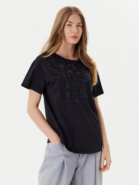 Liu Jo Sport Liu Jo Sport Camiseta TF5184 JS923 Negro Relaxed Fit
