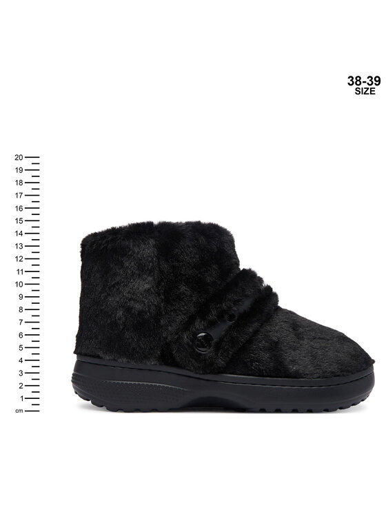 Crocs Papuci de casă Crocs Classic Unfurgettable Boot 211743 Negru