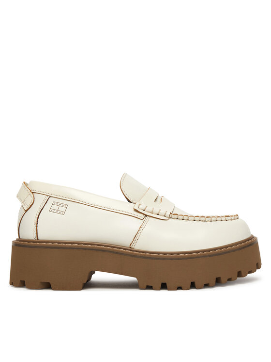 Tommy Jeans Loafers Tommy Jeans Archive '01 Leather Loafer EN0EN03022 Krémová