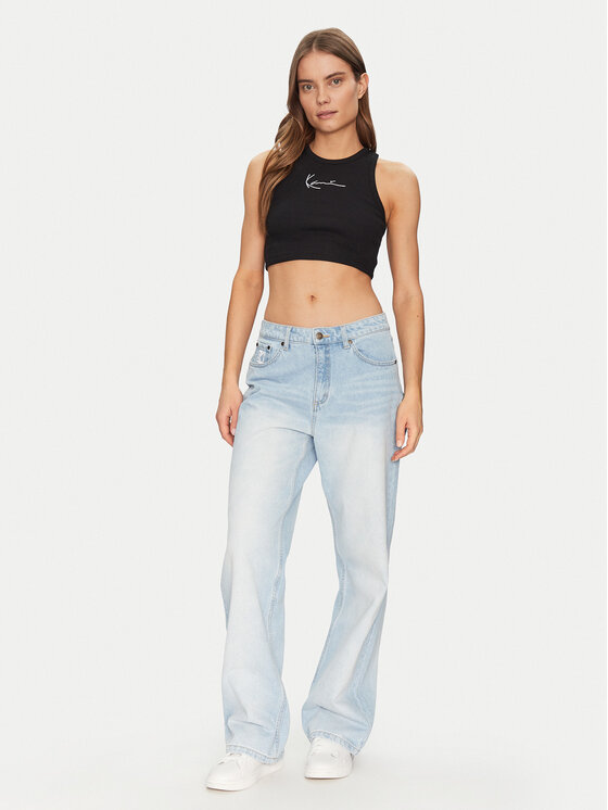 Karl Kani Karl Kani Топ 6131303 Чорний Cropped Fit