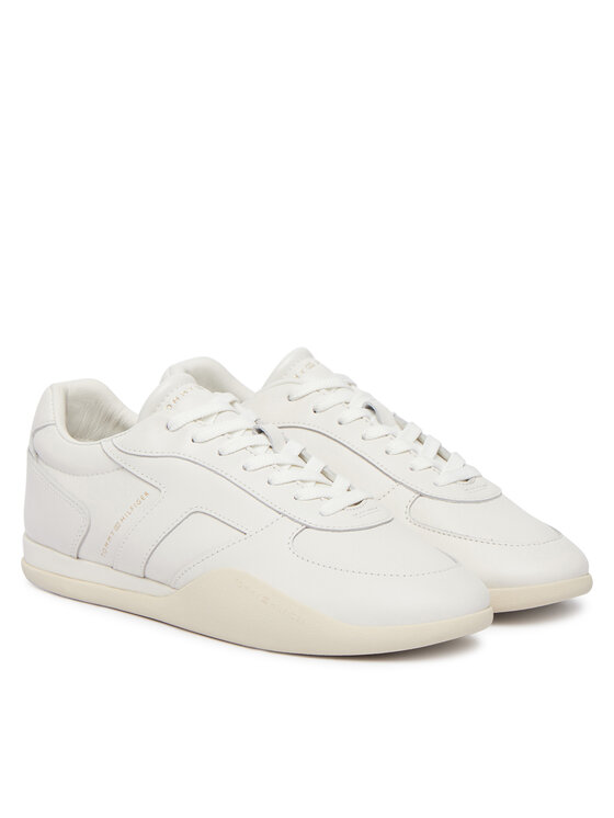 Tommy Hilfiger Sneakersy Tommy Hilfiger Th Vintage Low Runner Leather FW0FW09485 Biela