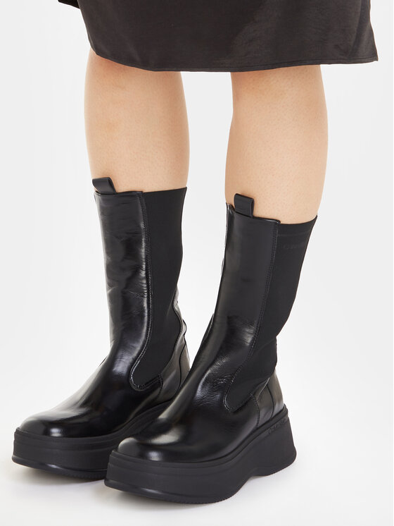 Calvin Klein Členková obuv s elastickým prvkom Calvin Klein Pitched Chelsea Boot HW0HW01686 Čierna