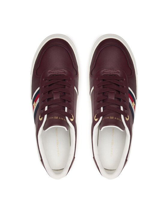 Tommy Hilfiger Superge Tommy Hilfiger Th Platform Vulc Leather FW0FW09603 Rjava