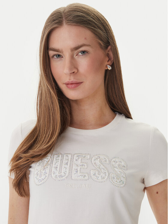 Guess Guess Футболка W5GI04 J1314 Білий Slim Fit
