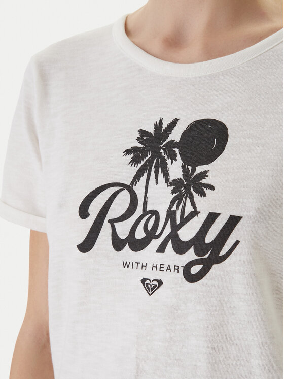 Roxy Roxy Camiseta Oceanwave ERJZT06096 Blanco Loose Fit