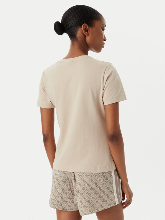 Guess Guess T-shirt V6RI20 J1314 Beige Regular Fit
