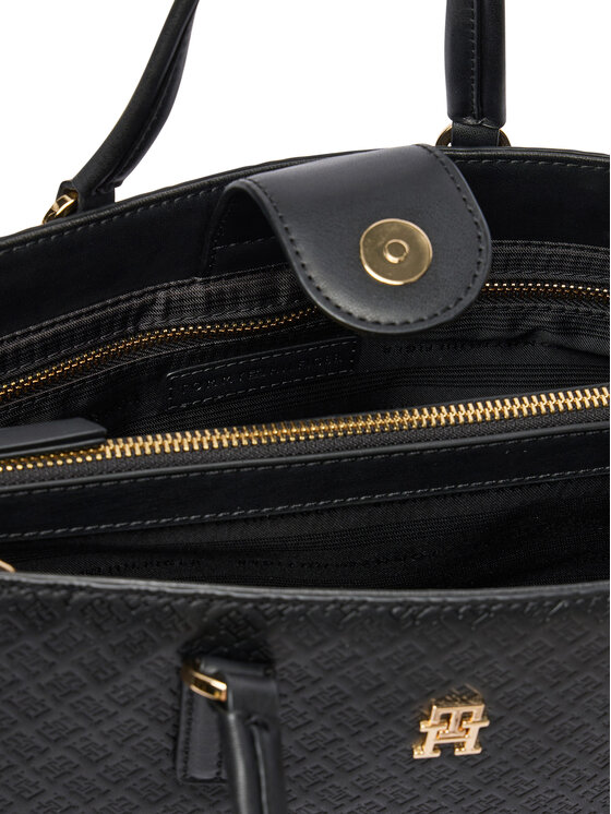 Tommy Hilfiger Rankinė Tommy Hilfiger Th Daily Satchel Mono AW0AW18418 Juoda