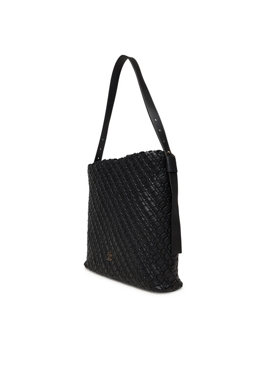 Tommy Hilfiger Torbica Tommy Hilfiger Th Braided Maxi Hobo AW0AW18161 Crna