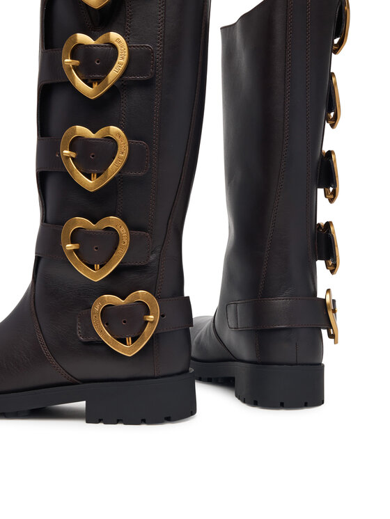 LOVE MOSCHINO Čižmy LOVE MOSCHINO JA26134G0PIJ0317 Tmavo hnedá