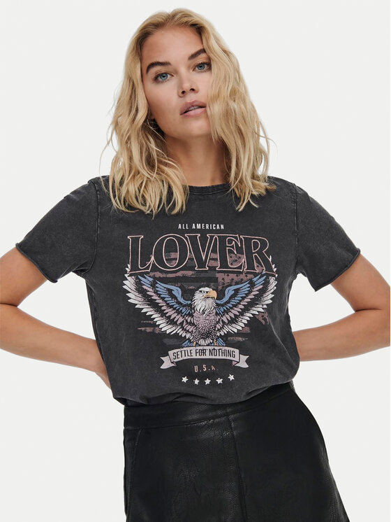 ONLY ONLY Футболка Lucy 15215721 Чорний Regular Fit
