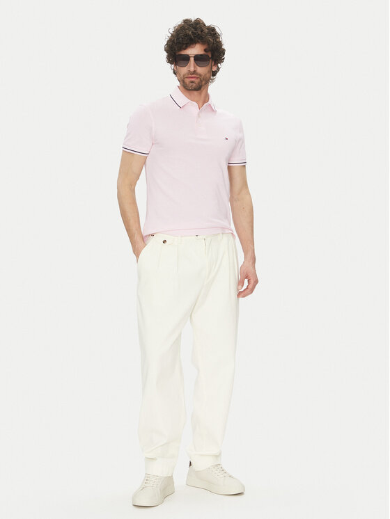Tommy Hilfiger Tommy Hilfiger Polo majica MW0MW39993 Roza Slim Fit