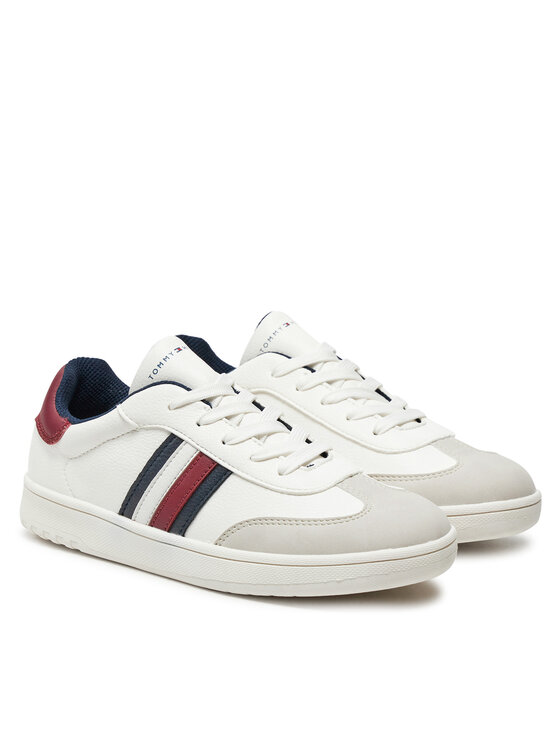 Tommy Hilfiger Sneakers Tommy Hilfiger Stripes Low Cut Lace-Up Sneaker T3X9-33645-1269 Alb