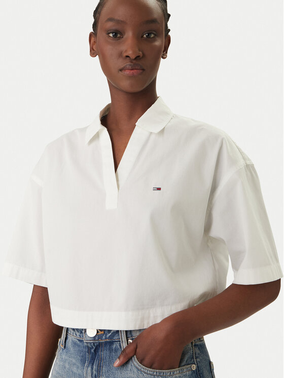 Tommy Jeans Tommy Jeans Polo DW0DW22596 Blanco Relaxed Fit