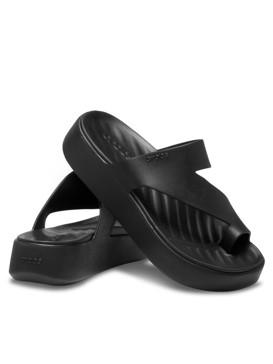 Crocs В'єтнамки Crocs Getaway Platform Toe Loop 210834 Чорний