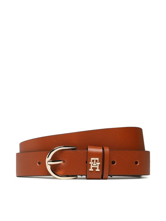 Tommy Hilfiger Ζώνη Γυναικεία Tommy Hilfiger Th Timeless 2.5 AW0AW14939 Καφέ