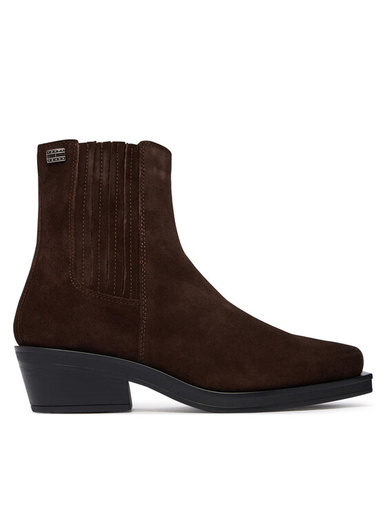 Tommy Jeans Bokacsizma Tommy Jeans Tjw Suede Cowboy Boots EN0EN03142 Sötétbarna