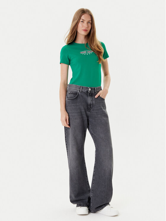 Guess Jeans Guess Jeans Camiseta W5YI04 J1314 Verde Slim Fit