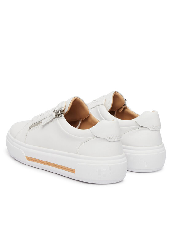 Clarks Снікерcи Clarks Hollyrose Zip 26185917 Білий