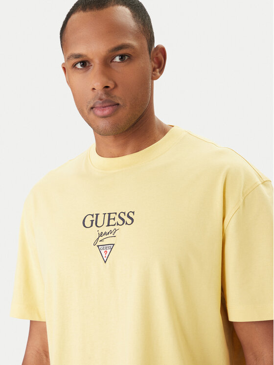 Guess Jeans Guess Jeans Póló M6RI45 K8HM0 Sárga Oversize