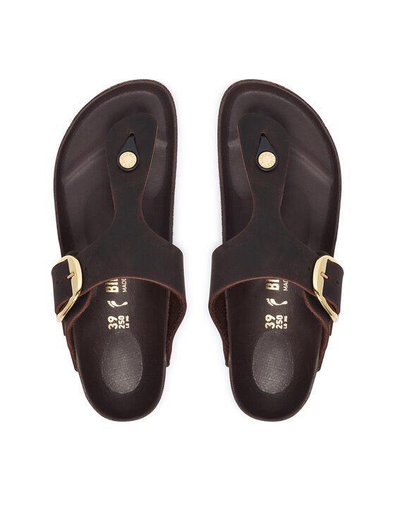 Birkenstock В'єтнамки Birkenstock Gizeh Big Buckle 1033002 Темно-коричневий