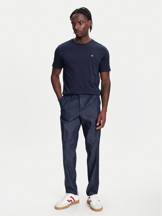 United Colors Of Benetton United Colors Of Benetton Marškinėliai 3M4WU1088 Tamsiai mėlyna Relaxed Fit