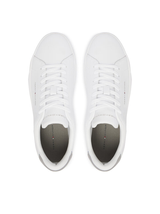 Tommy Hilfiger Snīkeri Tommy Hilfiger Th Court Core Ess Leather FM0FM05367 Balts