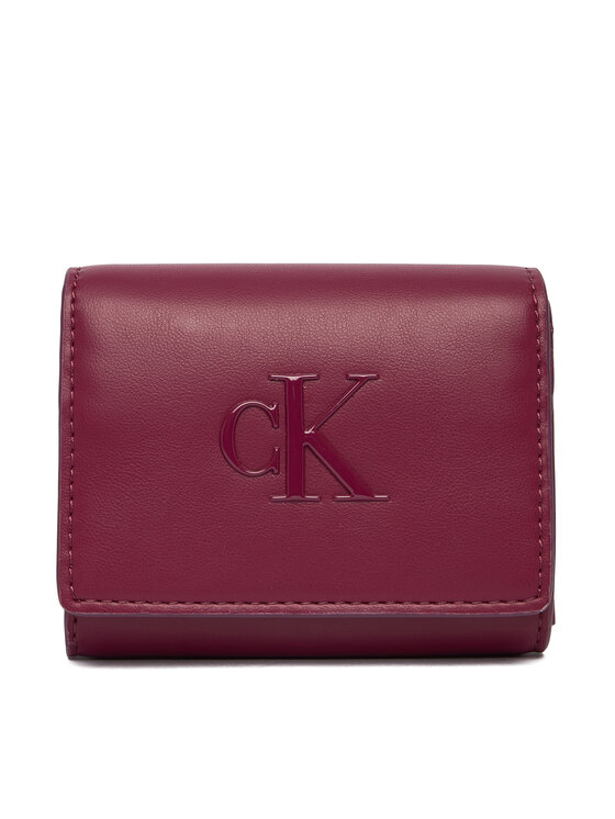Calvin Klein Portfel Calvin Klein Bold Ck Medium Bifold LV04F1047G Bordowy