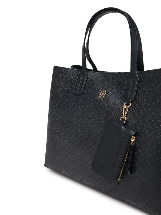 Tommy Hilfiger Rankinė Tommy Hilfiger Th Icon Satchel Mono AW0AW18923 Juoda