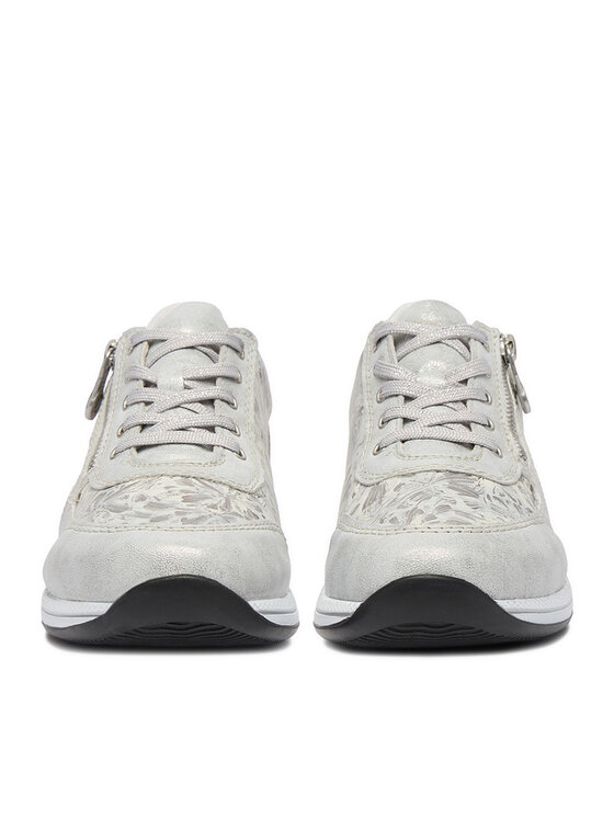 Rieker Sneakersy Rieker N1112-80 Srebrny