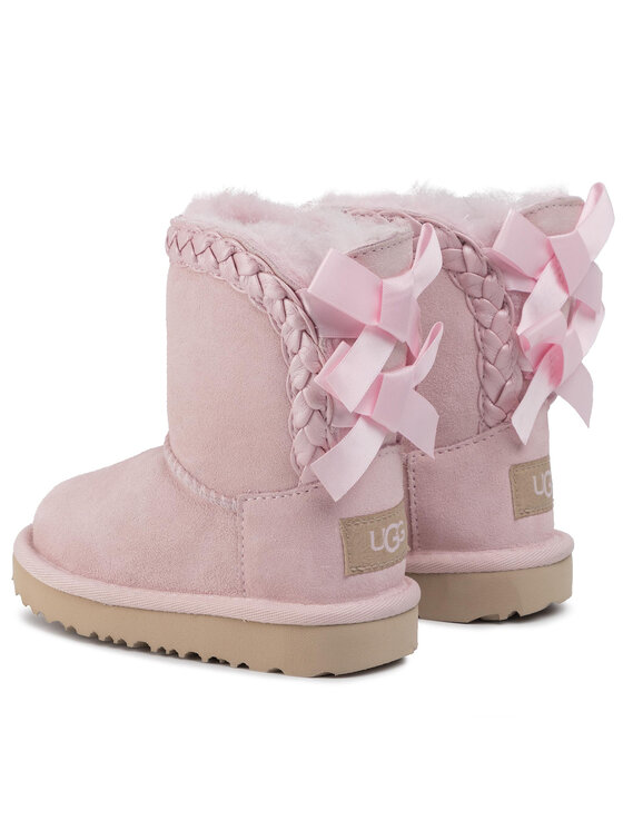 Ugg Śniegowce Ugg T Classic Short II Braided 1103617T Różowy