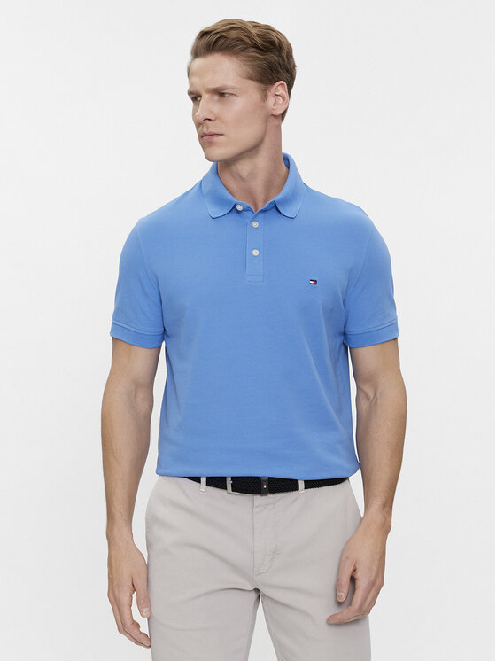 Tommy Hilfiger Tommy Hilfiger Polo majica 1985 MW0MW17771 Modra Slim Fit