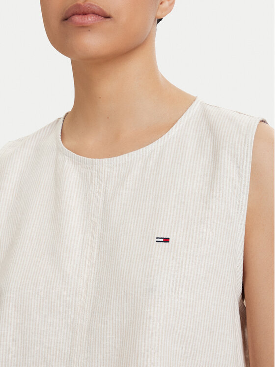 Tommy Jeans Tommy Jeans Top DW0DW22779 Beige claro Regular Fit