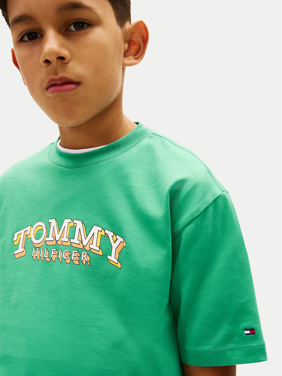 Tommy Hilfiger Tommy Hilfiger Camiseta KB0KB10267 Verde Regular Fit