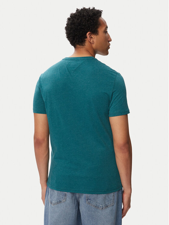 Tommy Jeans Tommy Jeans Camiseta Jaspe Htr Tee Ext DM0DM20363 Turquesa Slim Fit