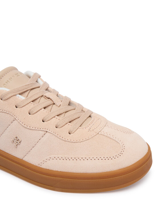 Tommy Hilfiger Zapatillas Tommy Hilfiger Th Monogram Plaque Suede Trainers FW0FW09180 Rosa