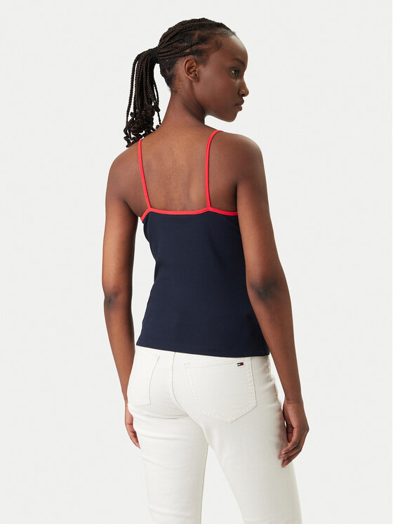 Tommy Jeans Tommy Jeans Top DW0DW22261 Azul marino Slim Fit
