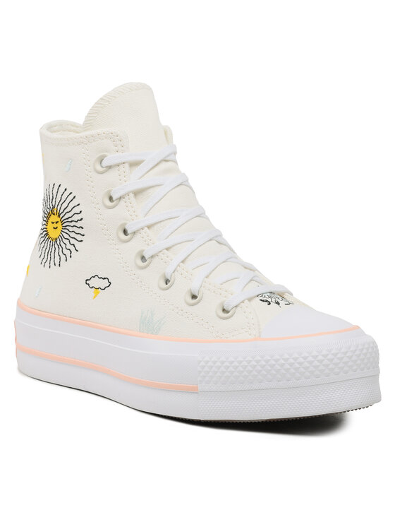 Converse Modne superge Converse Chuck Taylor All Star Lift Hi A03516C Écru
