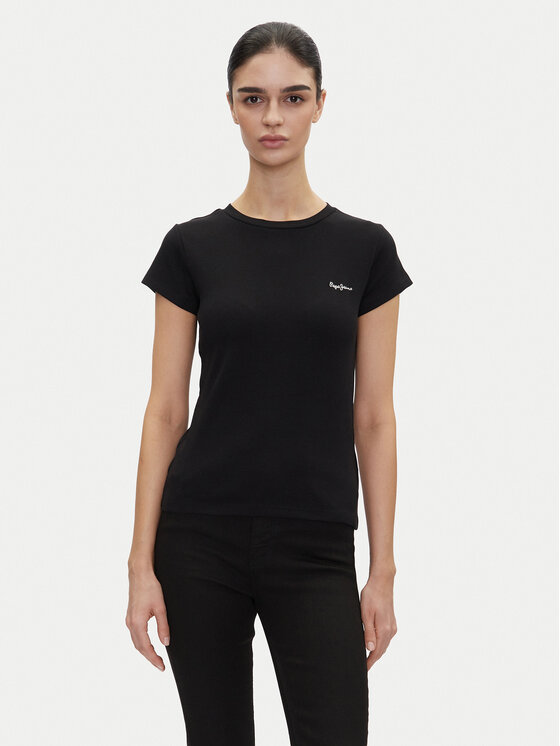 Pepe Jeans Pepe Jeans Футболка PL506037 Чорний Regular Fit